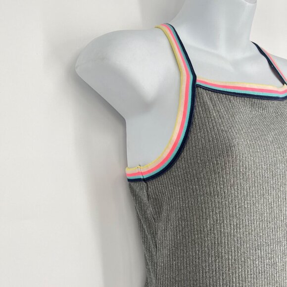 Epic Threads Womens Ribbed Knitted Tank Top With Multicolor Straps  Pewter Heath - Picture 3 of 6